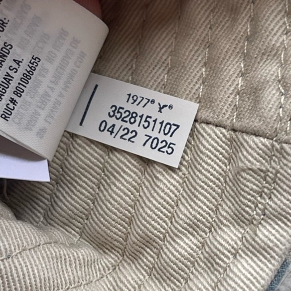 American Eagle NWT blue geometric pattern cotton bucket hat - Picture 4 of 6